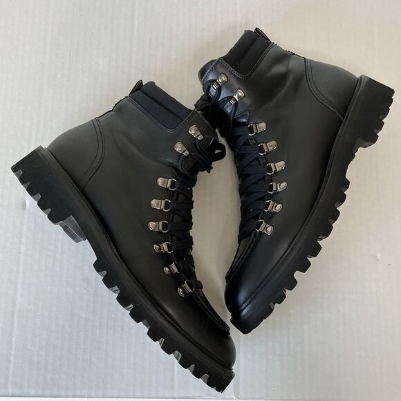 AQUATALIA MENS GUSTAVO ZIP COMBAT BOOTS MADE IN ITALY LEATHER ANKLE BOOTS 11.5 - Picture 4 of 16